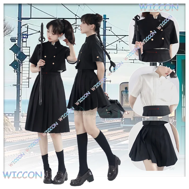 

Youkoo Y2K японская школьная форма для девочек Harajuku однотонный костюм JK пальто рубашка плиссированная юбка 42-90 см для женщин средней школы