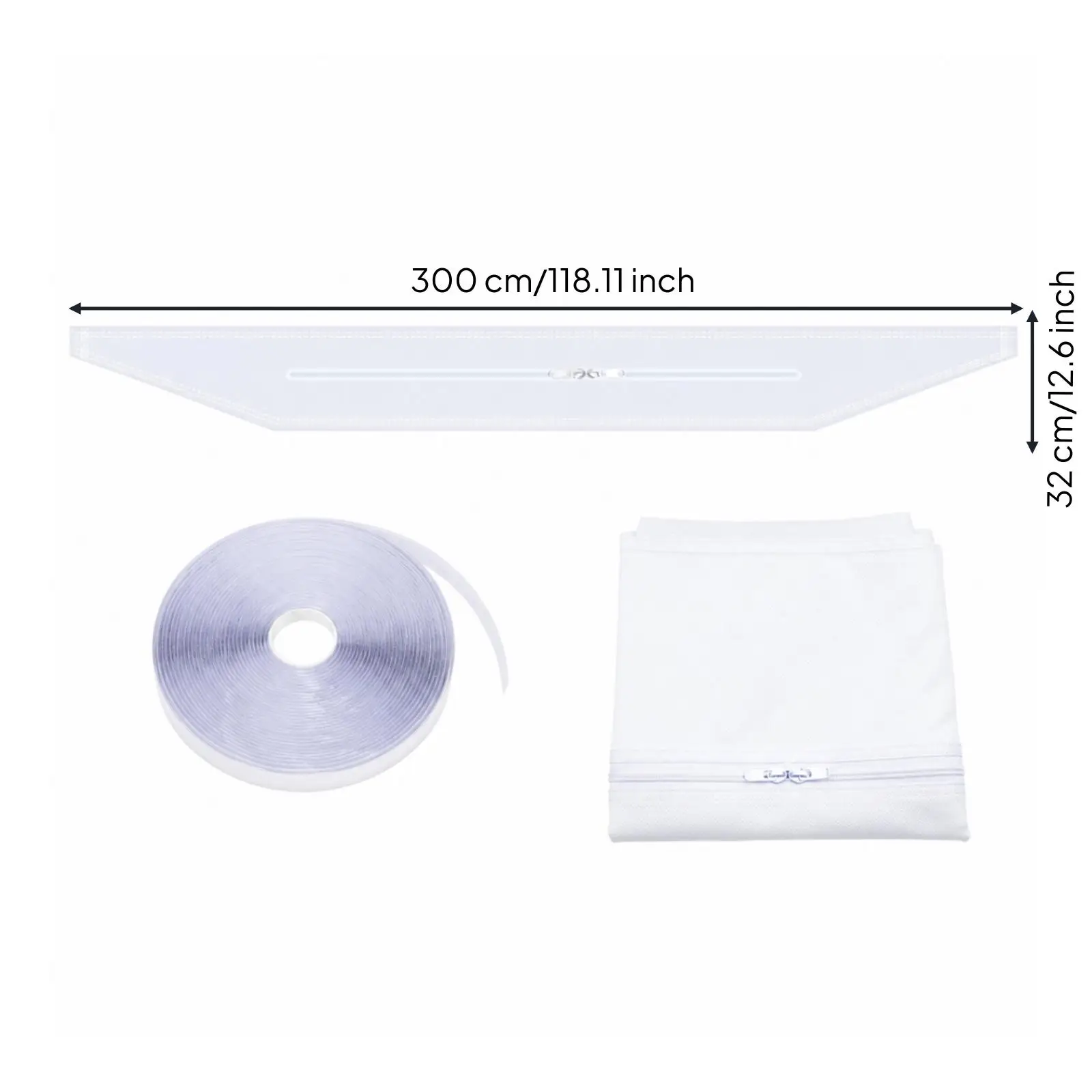 Portable Air Conditioner Window Seal Panel Hook Loop Attachment Silver Fabric for Push Out Window Gaps in Apartments Dorm Rooms