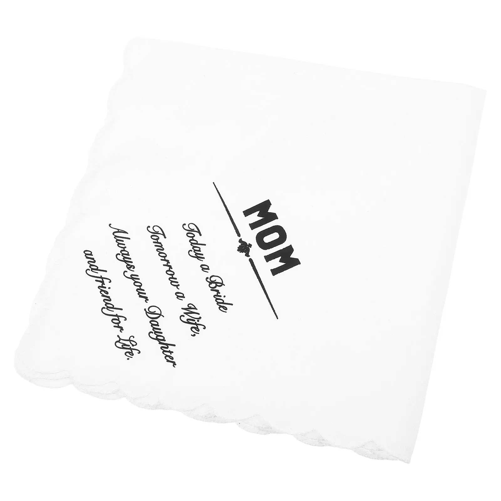Wedding Handkerchief Embroidered Lace Keepsake for Mother Sentimental Gift Mom Wedding Day Tears Handkerchief from Bride
