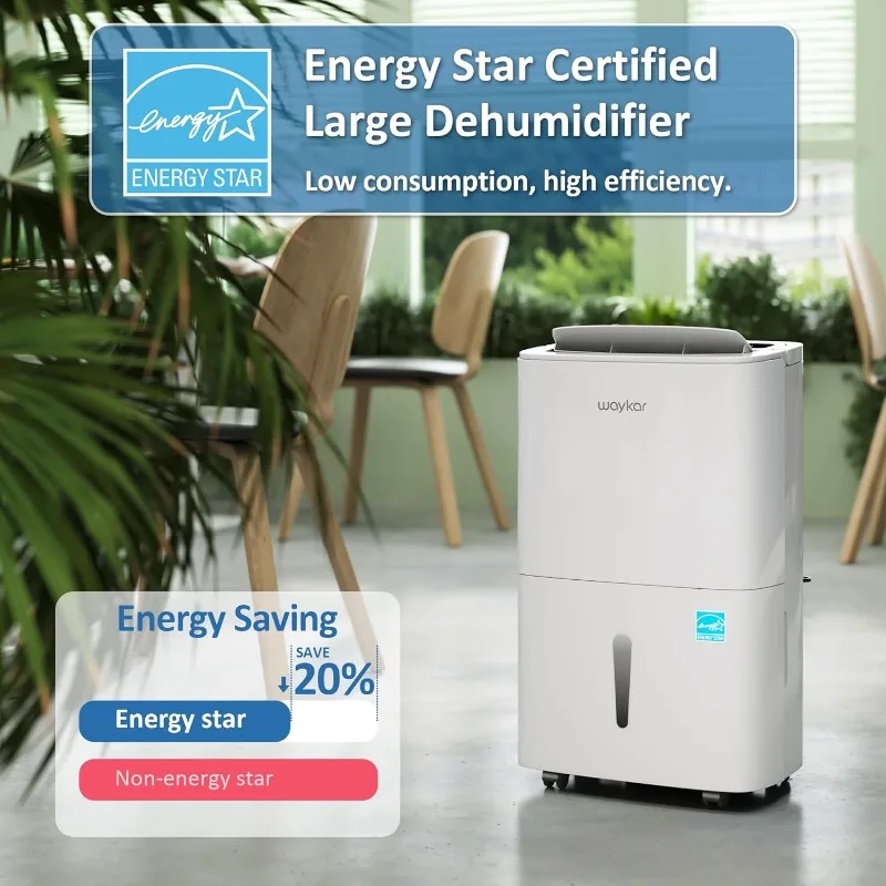 150 Pints Energy Star Dehumidifier for Spaces up to 7,000 Sq. Ft at Commercial and Industrial Large Room, Warehouse, Storage,