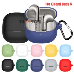 Juste de protection en silicone pour Xiaomi Buds 5, étui pour écouteurs sans fil Bluetooth, accessoire de protection