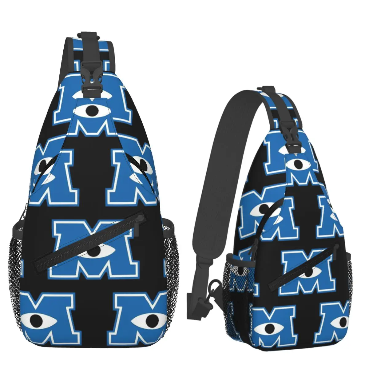 

Нагрудная сумка Университета монстров, мужской рюкзак через плечо, нагрудная сумка, дорожный походный рюкзак, сумка на плечо