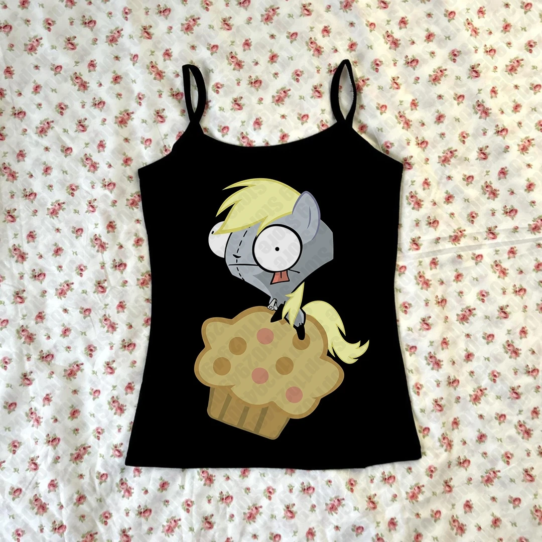 Harajuku Vintage Punk Canotta Fata Grunge Canotta Top Vestiti Grafici Crop Top Emo Ragazze Y2K Stile 2000s Baby Tees Star Girl