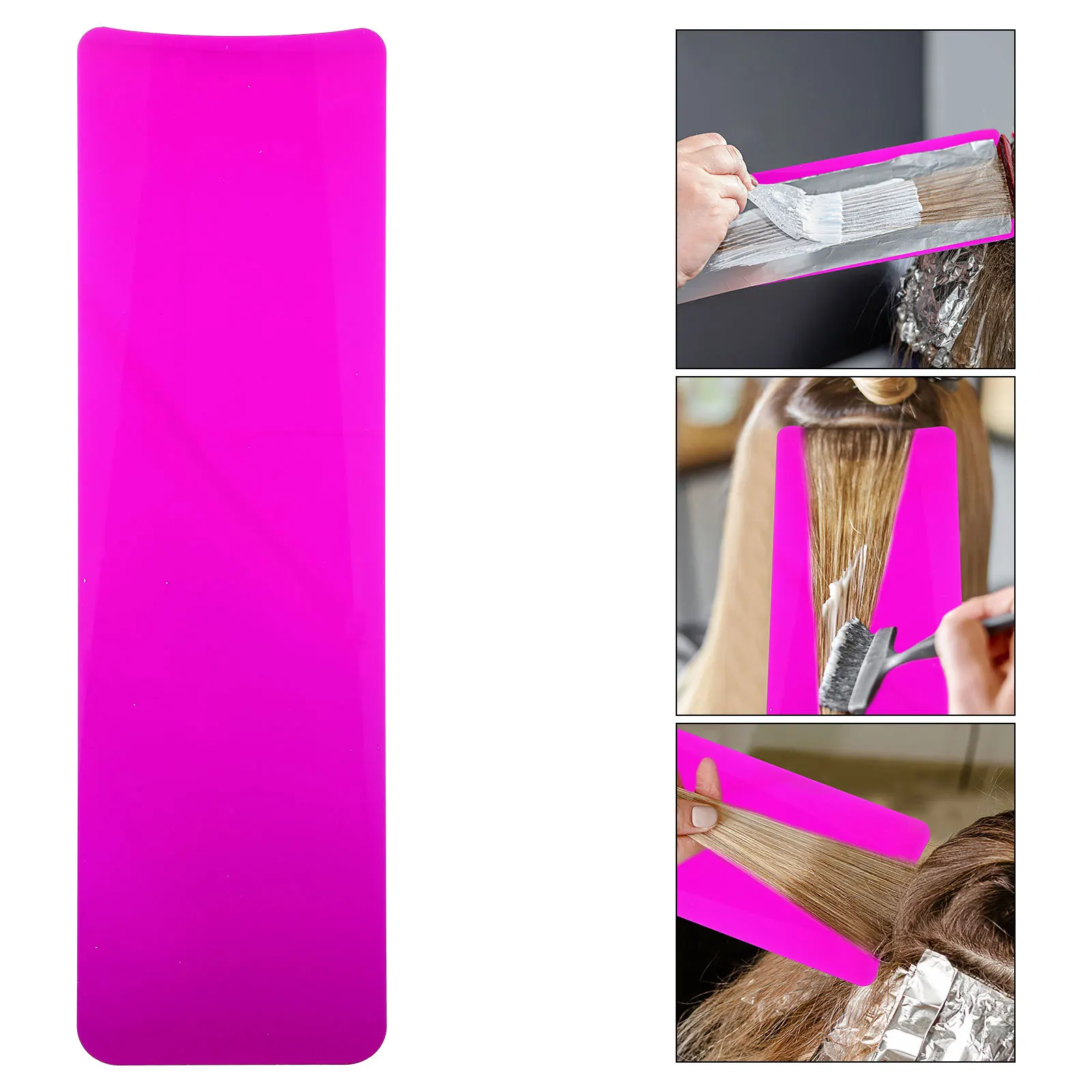 

Hair Highlighting Board Acrylic Hair Dye Paddle Board Salon Supply Hairdressing Tinting Tool for Professional Home Use