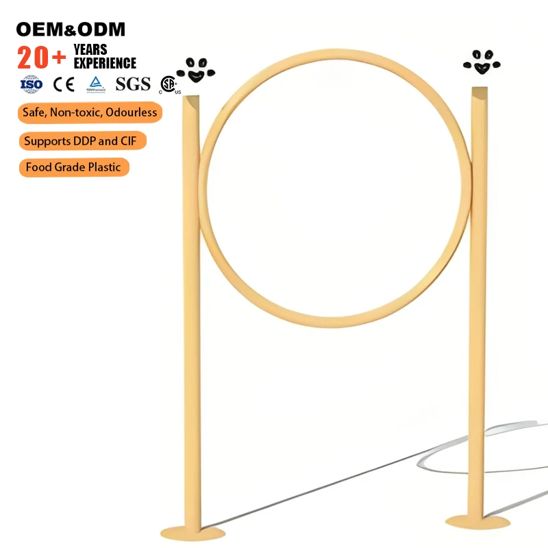 Pet Training Equipment Jump Bar Weave Pole Dogs Galvanized Steel Plastic Park Community Canine Wholesale