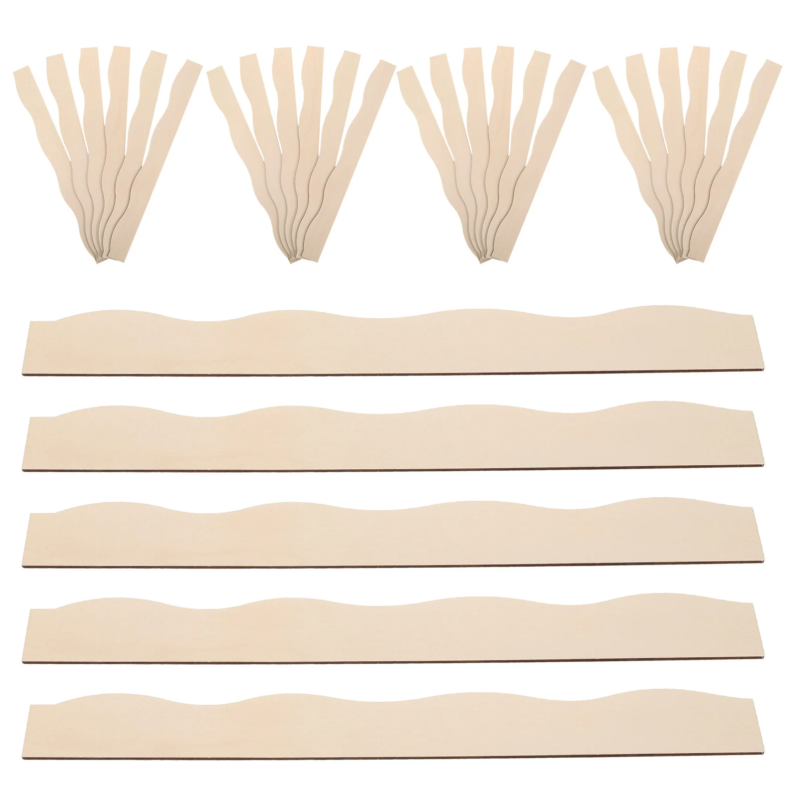 

24pcs Unfinished Wood Border Trim Wooden Edge Molding For Cabinet Door Frame Wall Decor Diy Craft Projects Decorative Wood Trim