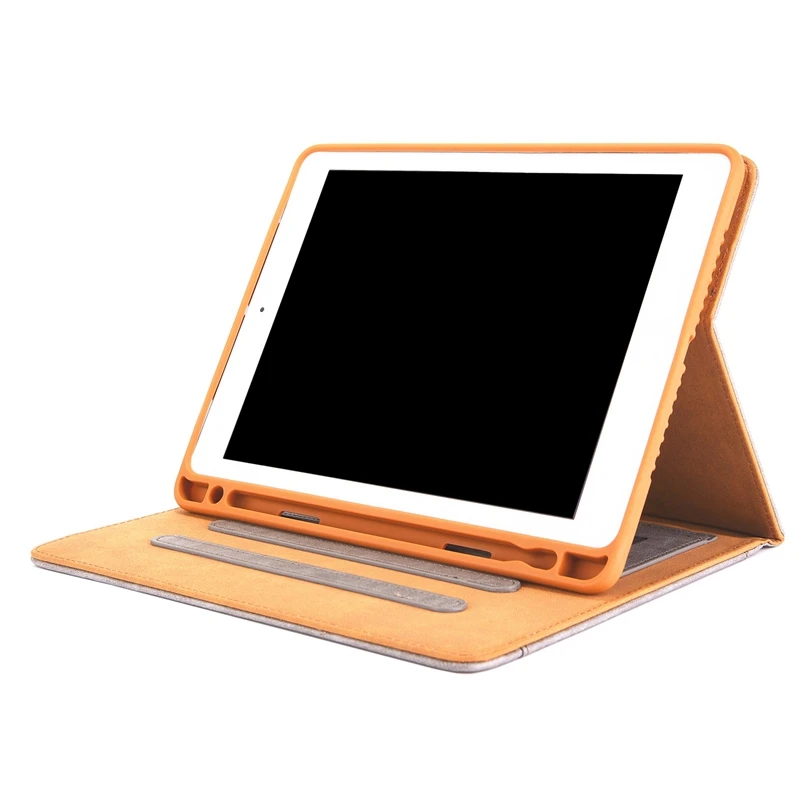 Para IPAD AIR/IPAD AIR2/IPAD PRO 9,7-2016/IPAD 9,7-2017/IPAD 9,7-2018 con soporte para ranura para tarjeta, carcasa protectora de cuero