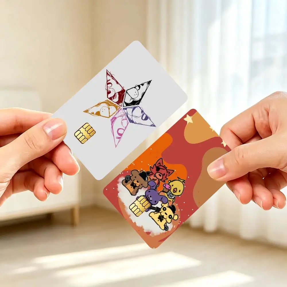 F-Five Nights at Freddy FNAF Credit Card HD Stickers Game Card Decal Small Chip Waterproof Sticker Gift