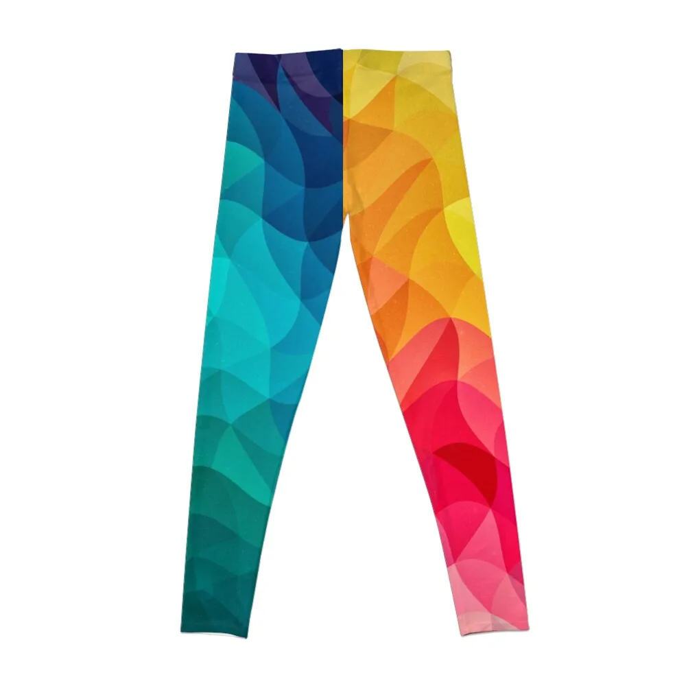 Abstract Color Wave Flash Leggings active wear gym womans sportswear for gym Womens Leggings