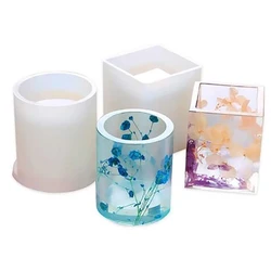 Silicone Resin Molds Holder Epoxy Casting Art Coaster Cup Pen Candle Mould DIY