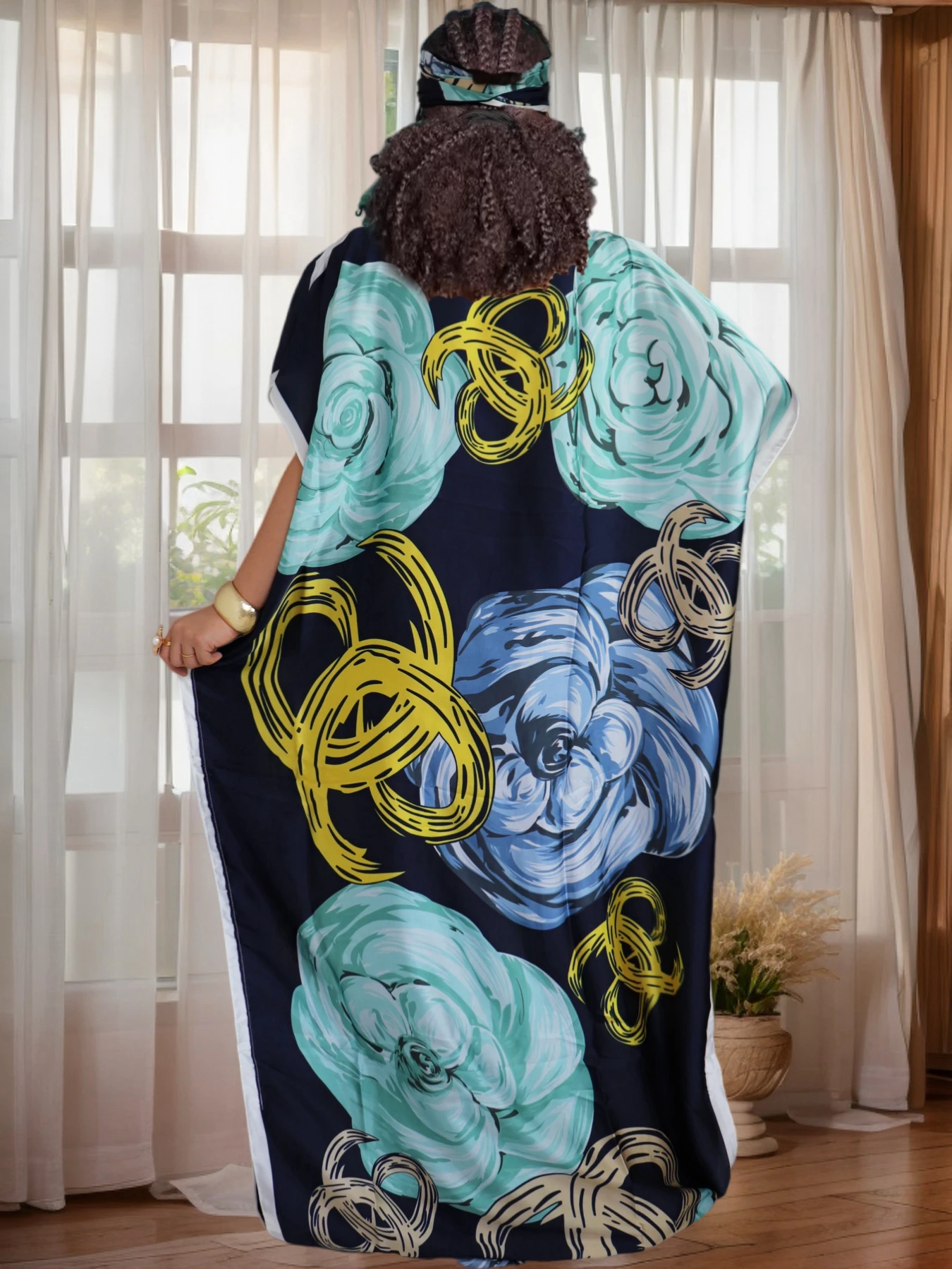 

Elegant Floral Print Comfortable Casual Loose Fit Evening Dress