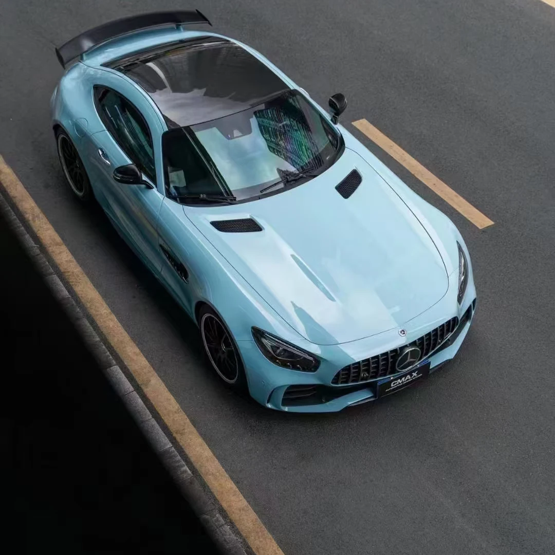 

ПЭТ подложка для всего тела автомобиля обертка глянцевый кристалл винил Mesisen Blue