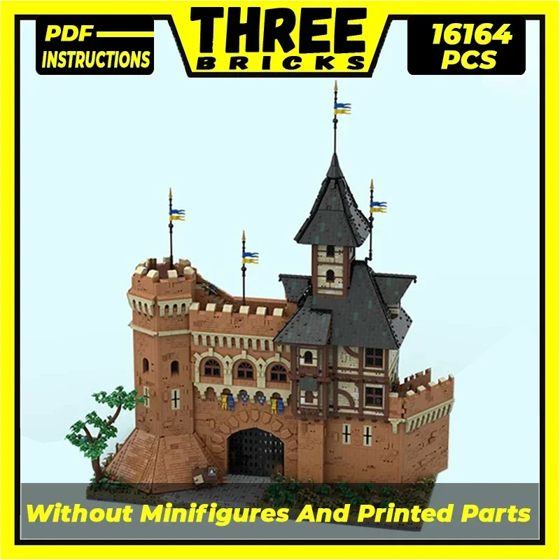 Castle Model Moc Building Bricks City Gates And Alchemist Tower Technology Modular Blocks Gifts Christmas Toys DIY Sets Assembly