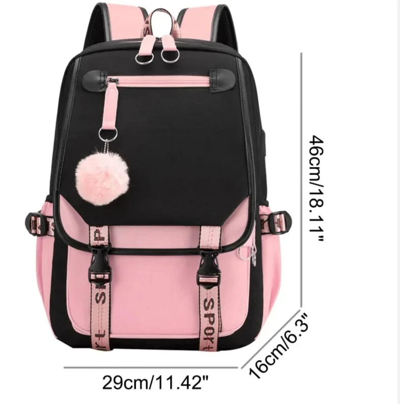 Plecaki szkolne dla nastolatków chłopcy dziewczęta Bagpack studenci Kawaii tornister Harajuku modny plecak podróżny fioletowa torba