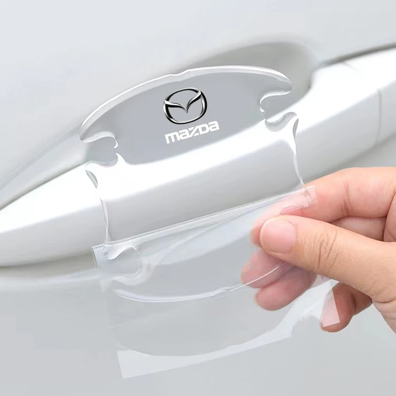 

Car Door Handle Bowl Protector Transparent Anti-collision Strip Accessories For Mazda 2 3 4 5 6 7 8 9 323 626 CX-3 MX-5 30 RX-8