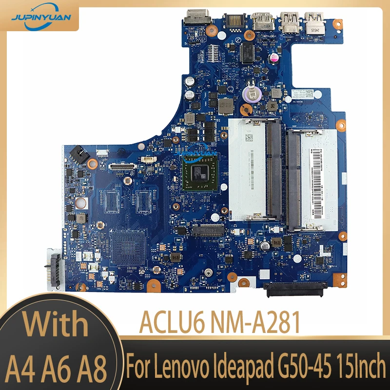 

ACLU5 ACLU6 NM-A281 For Lenovo Ideapad G50-45 Laptop Motherboard With AMD A4-6210 A6-6310 A8-6410 CPU Fully Tested