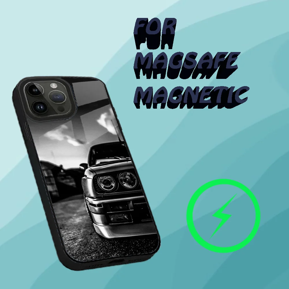 Phone Case For iPhone 16,15,14,13,12,11,Plus,Pro,Max Mini Magsafe Car for B- Bmwes-S E30 Magnetic Wireless Charging