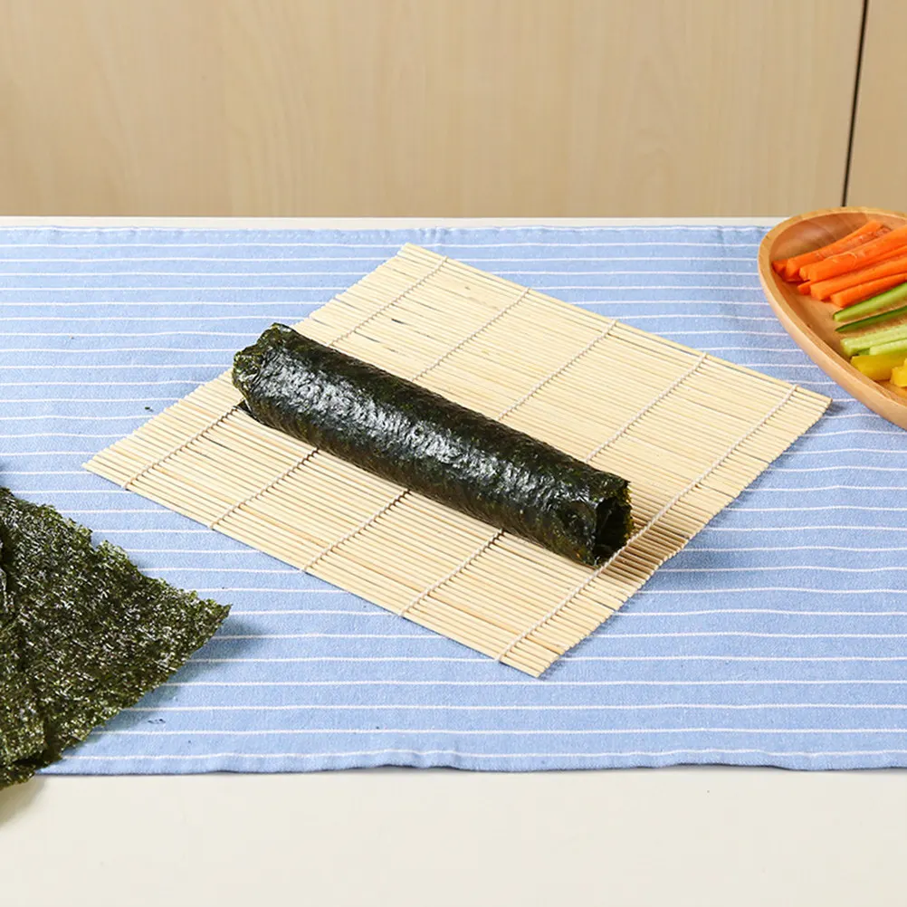 Juego de 5 Esterillas de Bambú para Enrollar Sushi, Herramienta para Hacer Sushi, para Rollos de Nori, Hojas de Arroz, Uso Profesional en el Hogar y la Cocina