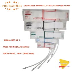 Manguito NIBP Descartável, Manguito da pressão sanguínea, Única mangueira para o monitor diagnóstico paciente do tamanho neonatal