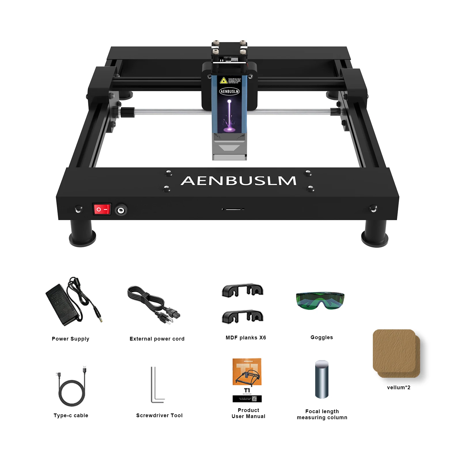 AENBUSLM Mini Lasergraveermachine 6W/10W/20W, Lasergraveerapparaat, Lasersnijmachine, Werkgebied 150mm*150mm voor DIY-knutselwerk