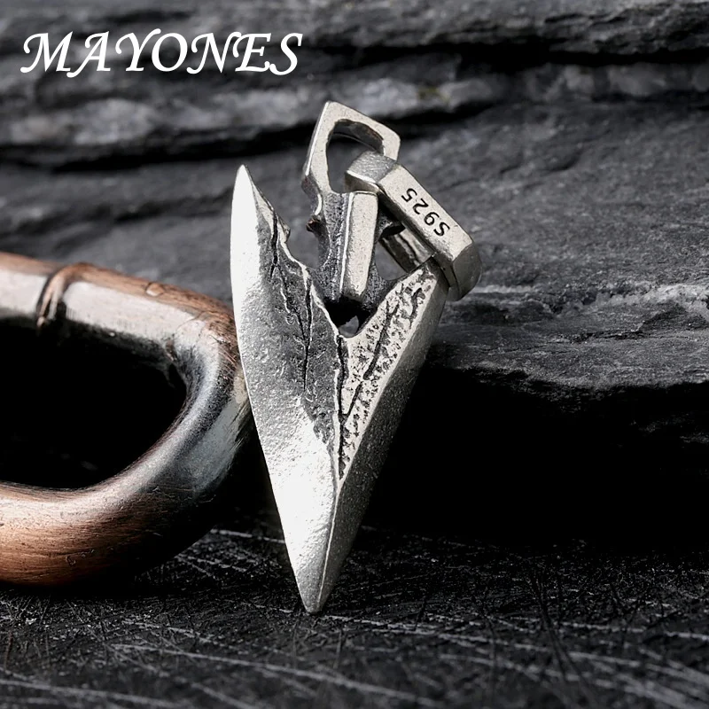 sterling silver arrow pendant para homens joias genuinas em prata tailandesa estilo hip hop retro colar design sense s925 01