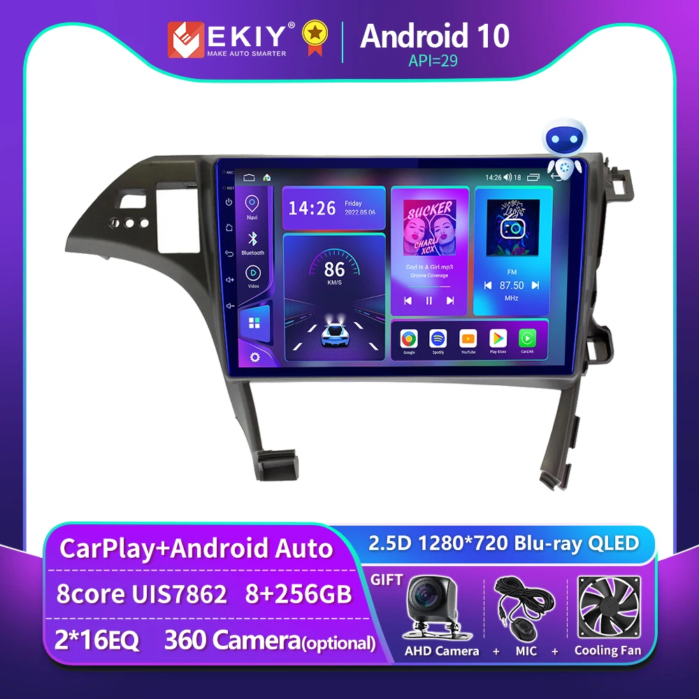 

EKIY T900 QLED Stereo For Toyota Prius XW30 2009 - 2015 Car Radio Multimedia Video Player Navigation GPS Android Auto No 2 Din