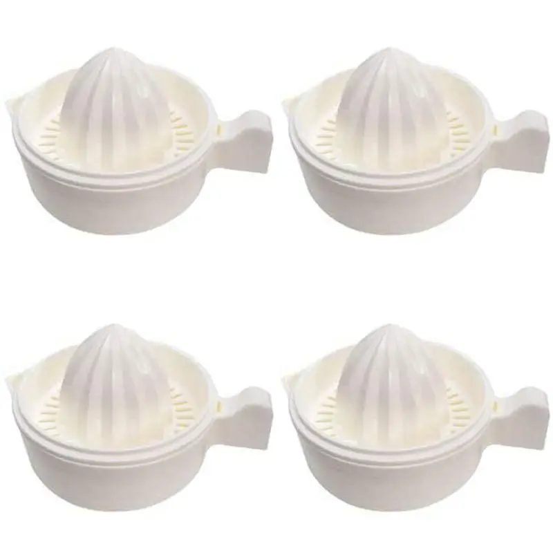 CKFAM-4X Manual Lemon Squeezer, Orange Juice Squeezer, Citrus Orange Manual Hand Juicer Lid Rotation Press Anti-Slip Reamer