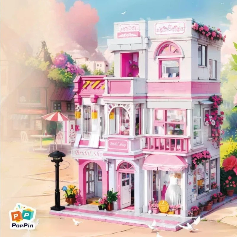 

Креативный конструктор: Модели зданий (уличные сцены, свадебные салоны, особни, сады, дома, кофейни), городская архитектура, мини-кирпичики, игрушки, подарки