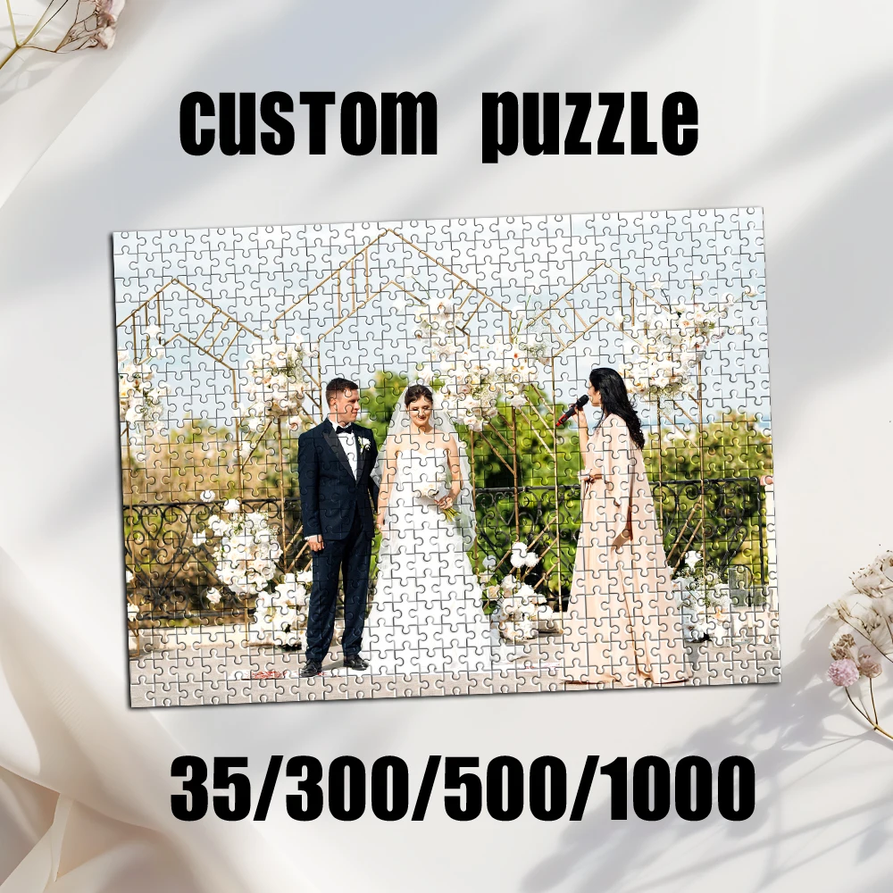35/300/500/1000pcs Personalized Custom Photo Puzzle family photo Customize Jigsaw Gifts Family Educational Toys