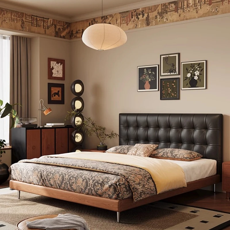

Simple European Bed Frame Queen Double Headboards Bed Modern Design Beauty Castle Travel Princess Wooden Beliche Salon Furniture