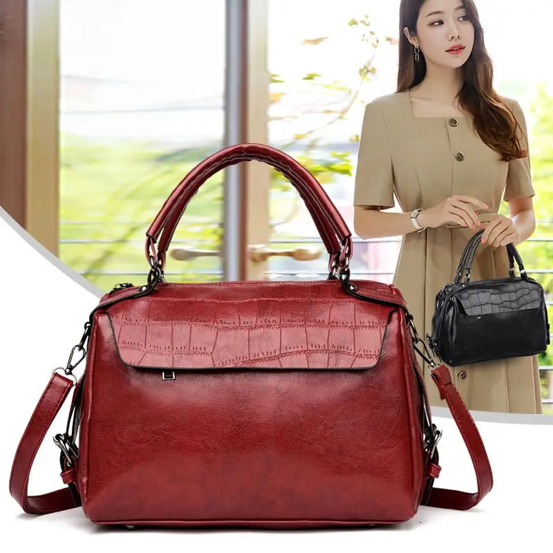 2022 New High Capacity Pu Soft Leather Handbag Luxury Crocodile Embossed Pattern Designer Handbag Fashion Shoulder Bag For Women