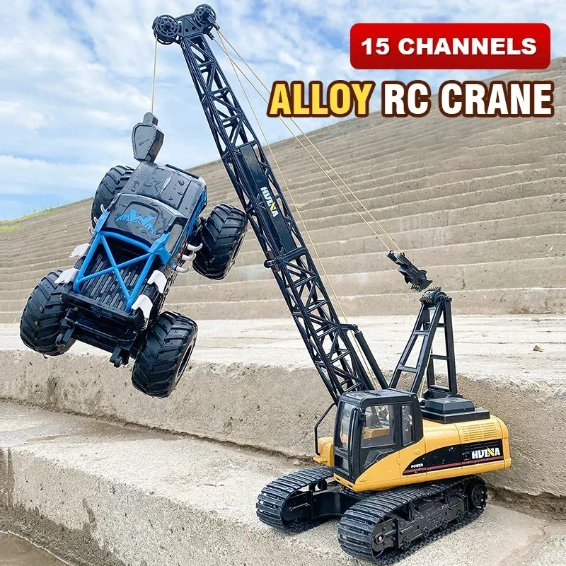 

Huina 15ch Rc Car Alloy Remote Control Crane Engineering Vehicle Radio-Controlled Truck Simulated Electric Model Kids Xmas Gift