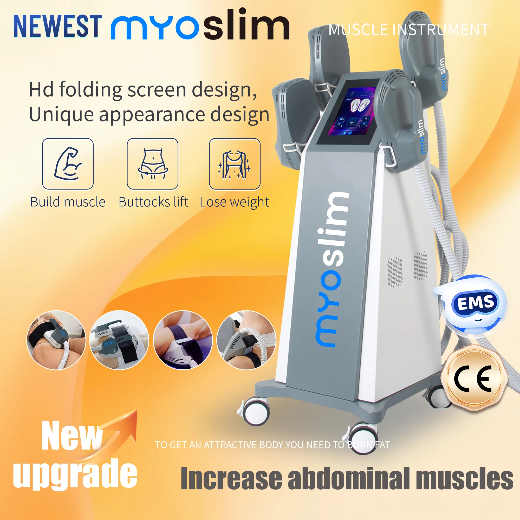 

MYOSlim PRO ULTRA RF machine NEO slimming machine 200Hz MYOSlim Hi emt Nova body sculpting pelvic muscle stimulator RF 6500W EMS