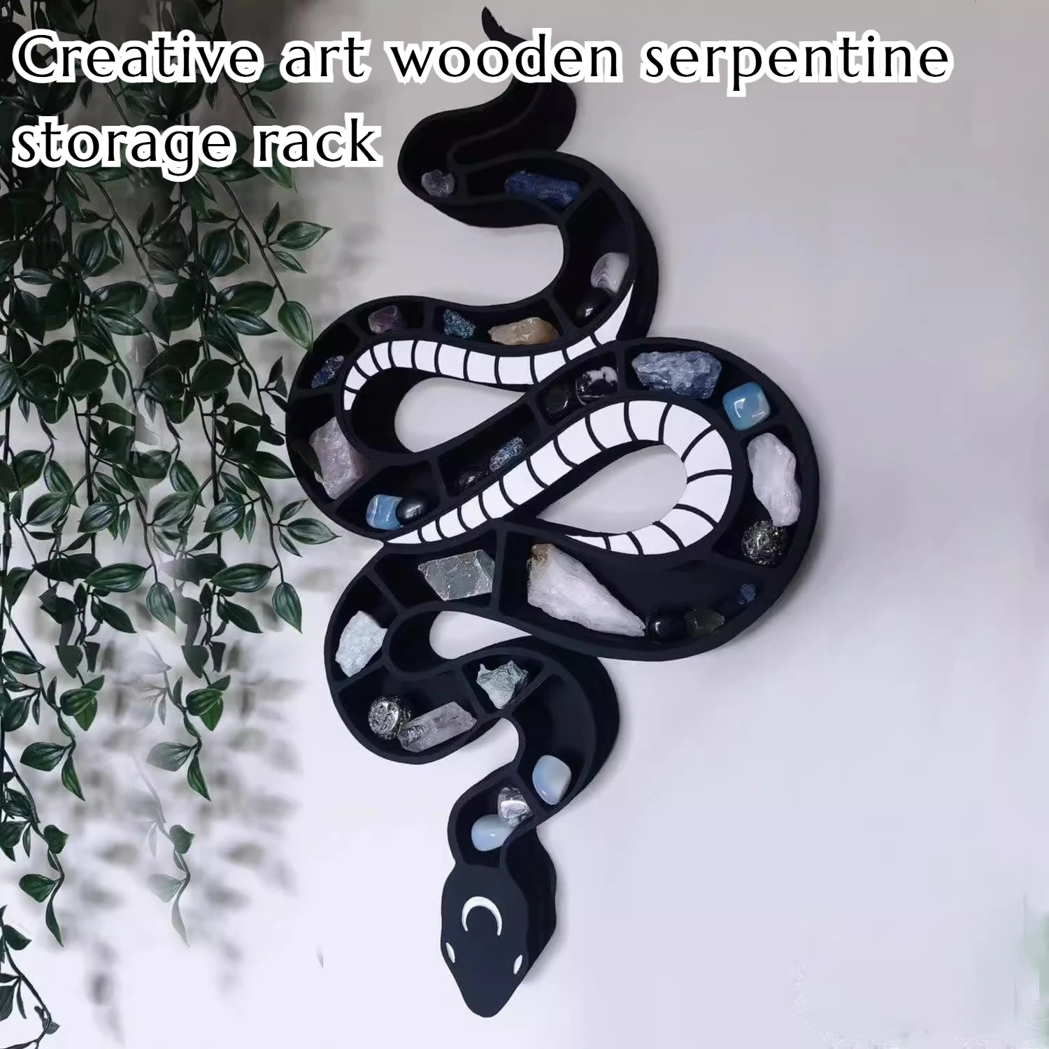 

NEW Creative Art Wooden Serpentine Crystal Storage Display Rack Home Decoration Rack Fashionable Home Decoration Item