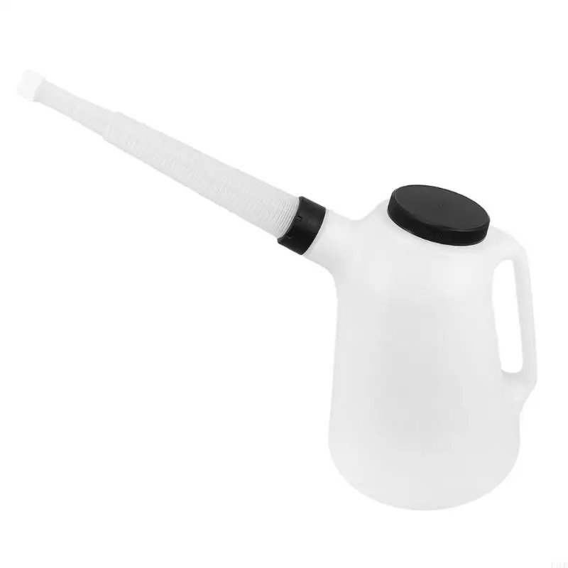 

2025 New Universal Oil Measuring Jugs with Pouring Flexible Spout Container Oiler Plastic Measuring Pot for Car