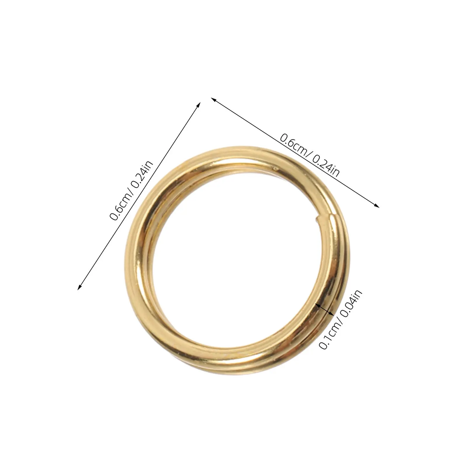 200PCS/100pcs Open Jump Rings Car Key Connector Stainless Steel Split Key Rings Split Rings Keychain Dog Tag Rings 0.6x6mm