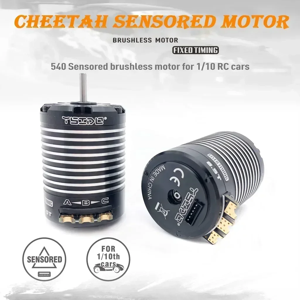 

For 540 8.5T 10.5T 13.5T CHEETAH Sensored Brushless Motor Hobbywing 10BL120 ESC for Modified Spec Stock 1/10 1/12 RC Drift Car
