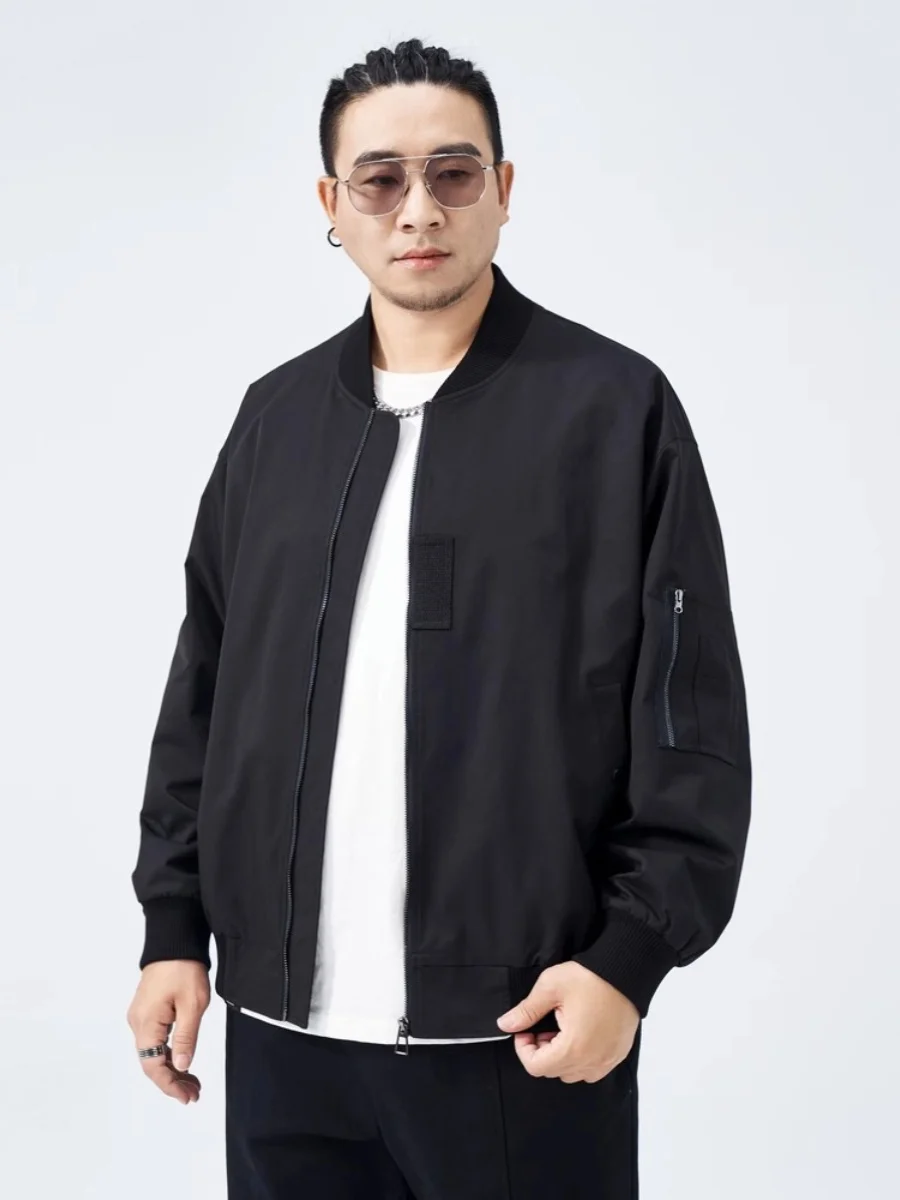 

Очень большая мужская куртка-пилот Jaet, повседневная свободная посадка, весенне-осенняя бейсбольная спортивная ветрозащитная молния, длинная све Faion Urban