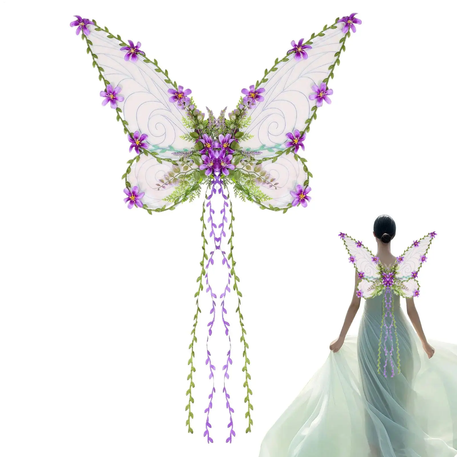 

Крылья феи для взрослых женщин костюм феи с лозами женская мода для вечеринки сценическое представление косплей праздник гордость Рождество