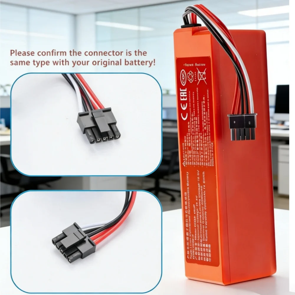 

Replacement D099-4S2P Battery 14.4V 5200mAh 74.88W for Xiaomi Mi Robot Vacuum-Mop 2 Pro MJSTP C101 MJSTS1