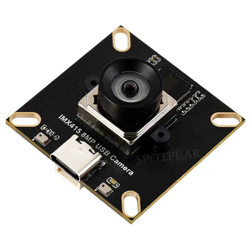 Raspberry Pi USB Camera 8MP IMX415 Distortion-Free Dual Microphones 95.5° D-FOV USB 2.0 For Jeston RDK