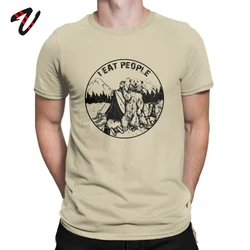 Fashion T Shirt I Hate People I Eat People Bear Men Tshirt Camping Hiking Short Sleeve Clothes Classic Tees 100% Cotton T-Shirt