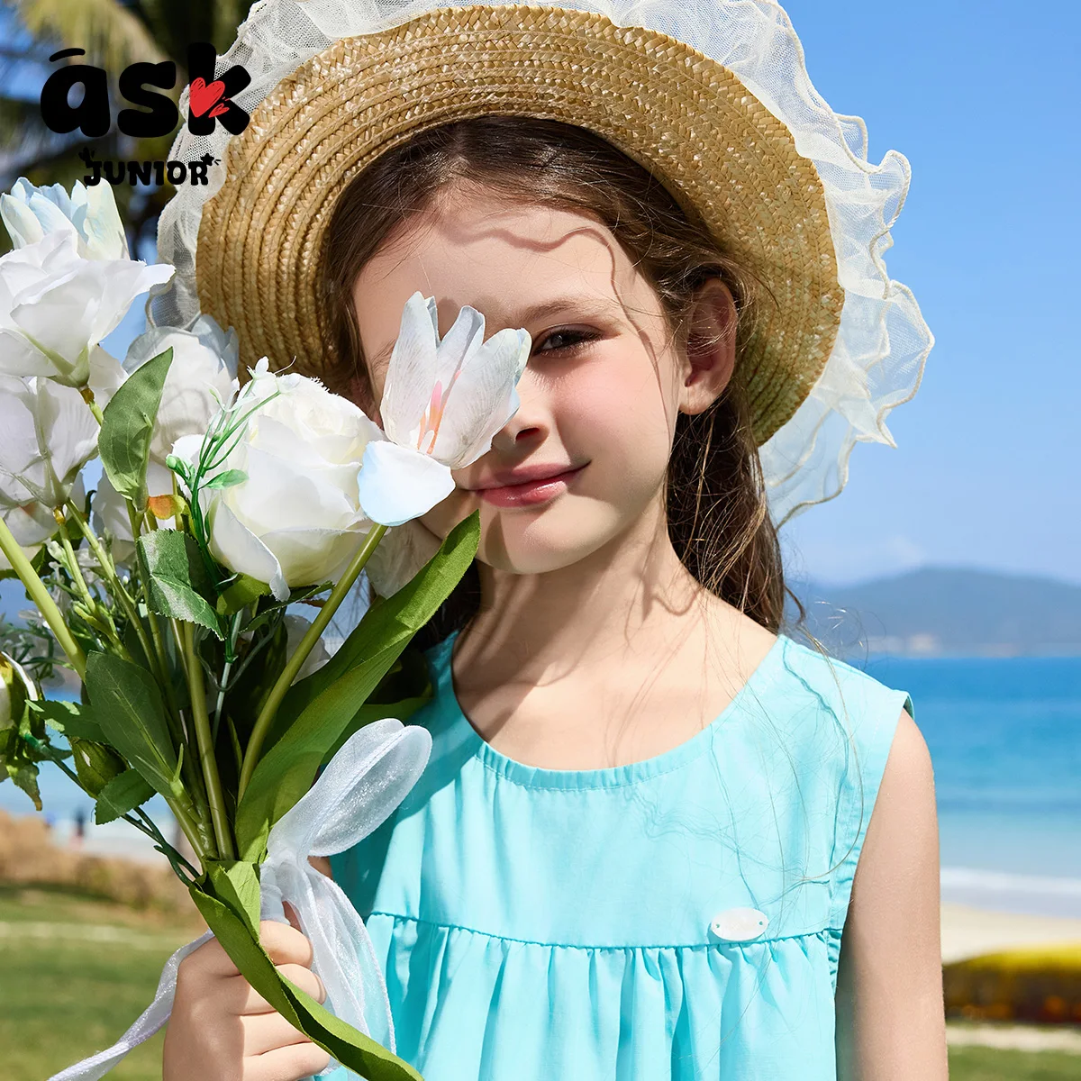 اسأل فستانًا طويلًا بدون أكمامًا للفتيات الصغيرات بلون سادة على شكل كعكة #5