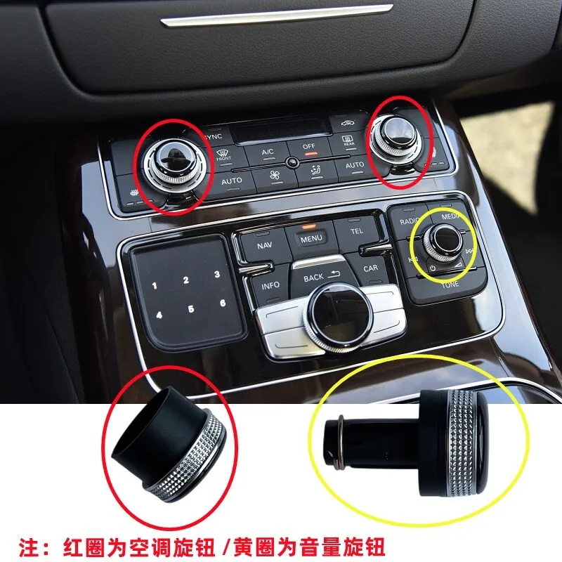 

1pcs For Audi A8L D4 Rear Air Conditioning Panel Ventilation Panel Control Panel Individual Knobs