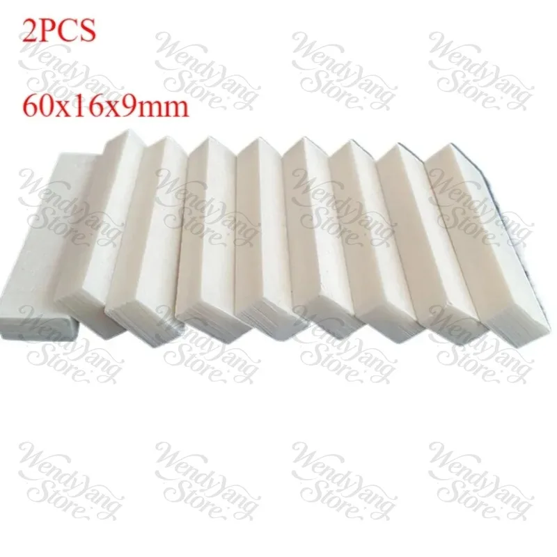 2PCS Buffalo Bovine Bone Knife Handle Scales Slabs DIY Carving Material 60*16*9mm