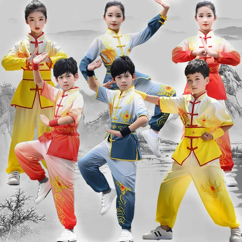 ศิลปะการต่อสู้ฝึกซ้อมการแสดงสี่ฤดูกาลลมจีนวันชาติชุดเชียร์ลีดเดอร์ร่างกายศิลปะการต่อสู้