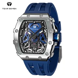 TSAR BOMBA Automatic Watches for Men Luxury Sapphire Mens Mechanical Wristwatch Waterproof Clock