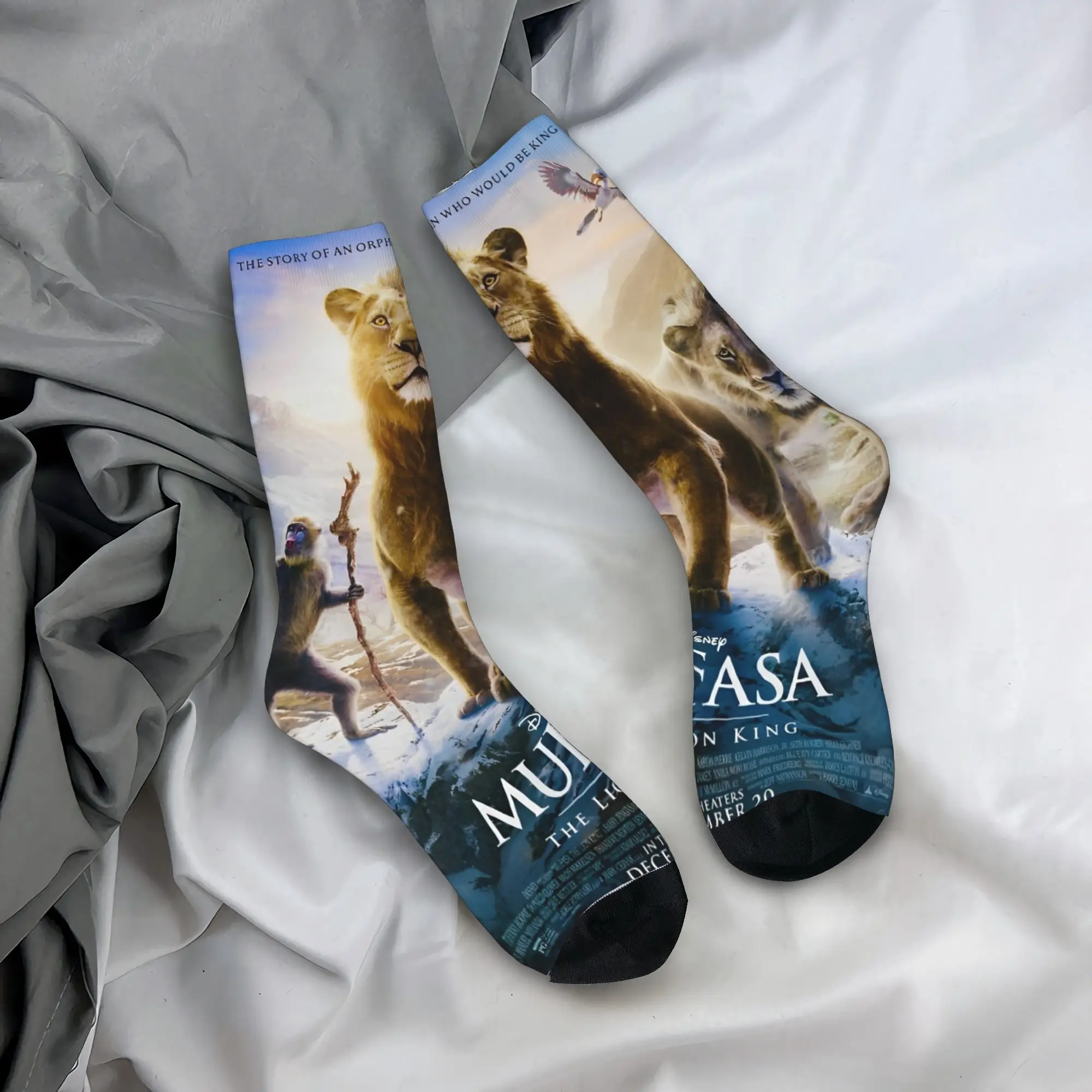 

Mufasa The Lion King Socks Winter Stockings Fashion Women Men Breathable Socks Pattern Skateboard Anti Sweat Socks
