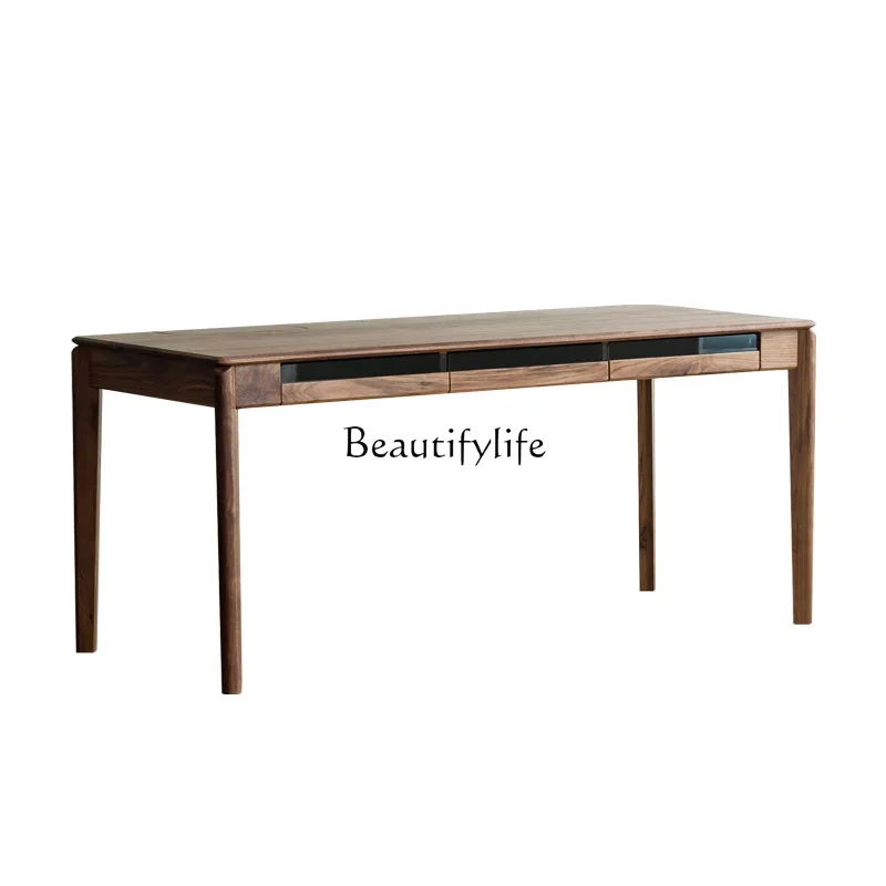 

FG44All solid wood double learning and writing computer desk office Nordic modern home dining table