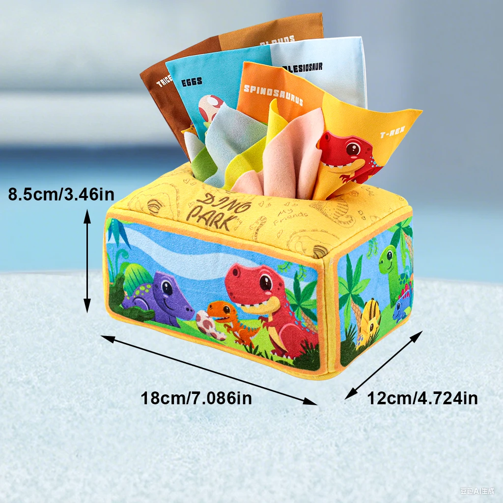 ألعاب مونتيسوري صندوق مناديل للأطفال ورق ناعم للأطفال الصغار ممارسة الأصابع نشاط التعلم التعليمي لعبة قطيفة حسية 10 قطيفة #2